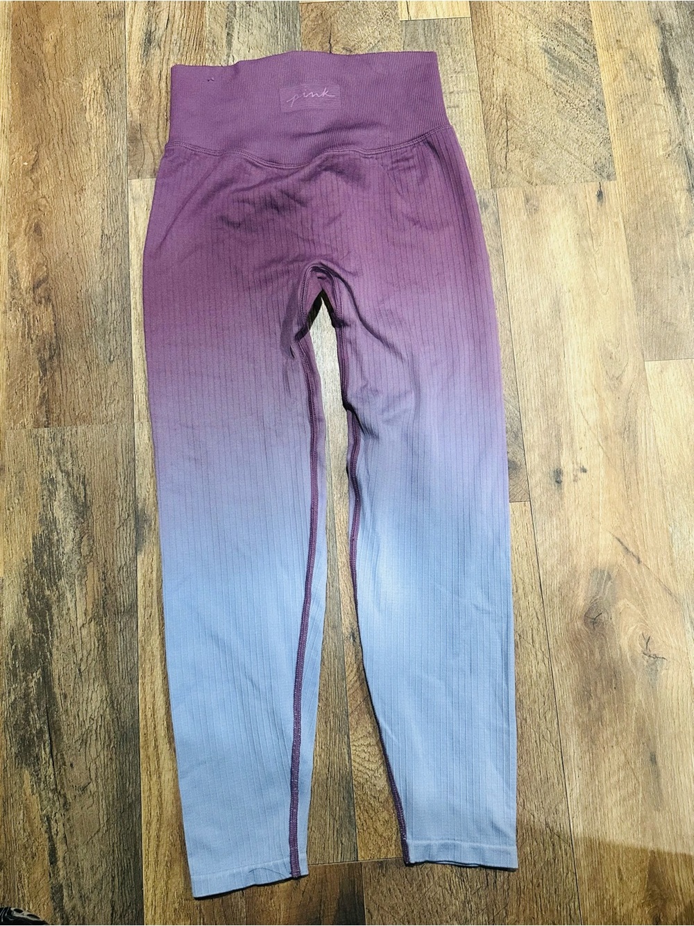 Victoria's Secret PINK Ombre Ribbed Leggings in Purple to Lavender